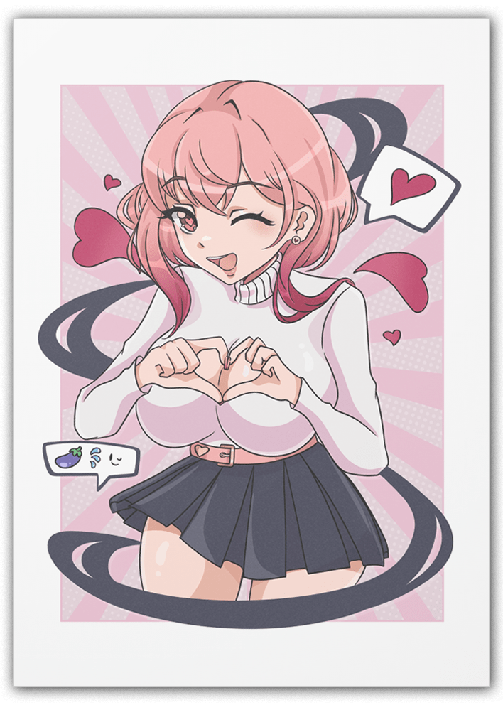 SexyGG Shaker Cups - #5 Perfect Girlfriend Trading Card Waifu Design