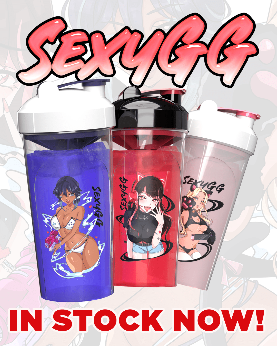 SexyGG Sexy Gamer Gear Shaker Cups Anime Girl Shakers