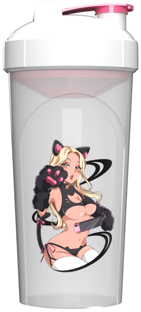 SexyGG Waifu Shaker Cup, #1 Bad Kitty Waifu Shaker Bottle