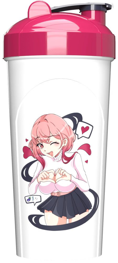 Waifu Shaker Cup, #5 Perfect Girlfriend Waifu SexyGG Shaker Bottle, Sexy Gamer Gear Shaker Cup