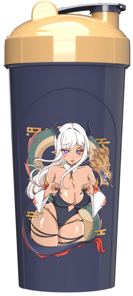 Waifu Shaker Cup, #4 Year Of The Dragon Waifu SexyGG Shaker Bottle, Sexy Gamer Gear Shaker Cup