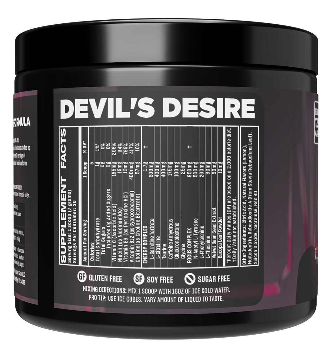Sexy Gamer Gear Gaming Energy Drink, Devil's Desire Pink Lemonade Flavor, GG Energy For Gamers 2