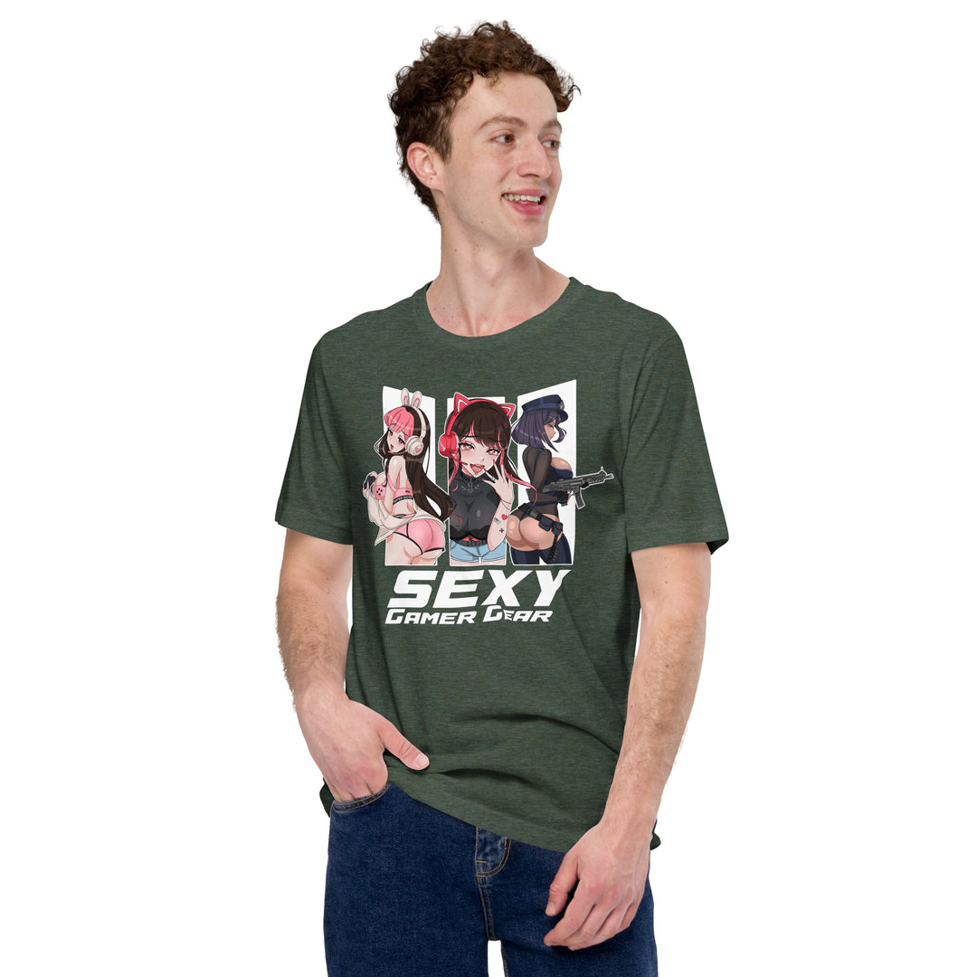 Sexy Gamer Gear Anime Girl T-Shirt Lineup 03 7