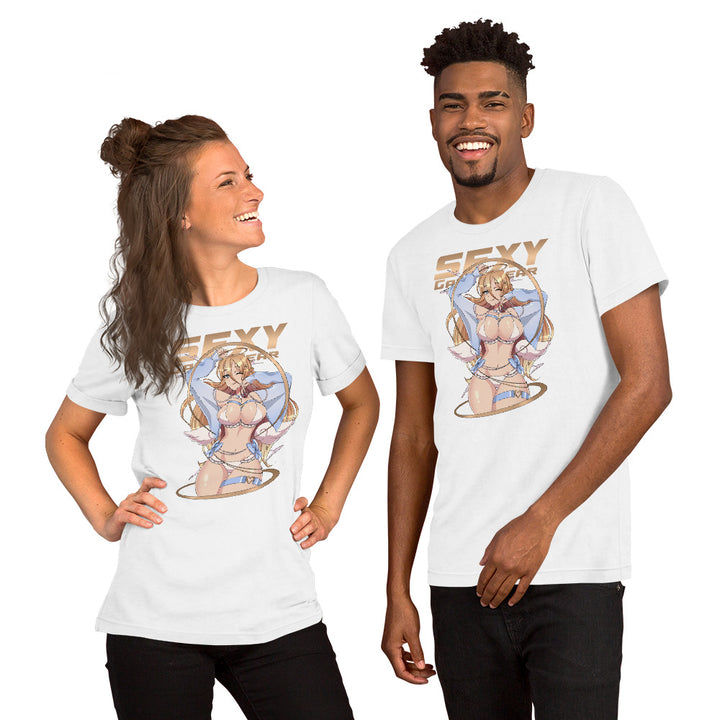 Sexy Gamer Gear Super Heavenly Hottie Anime Girl Waifu T-Shirt 4