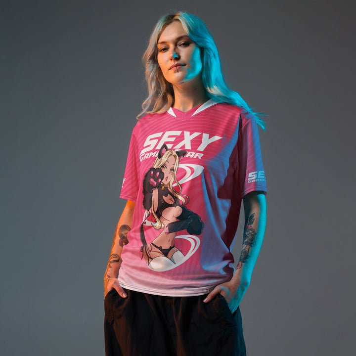 Sexy Gamer Gear Bad Kitty Gaming Jersey Anime Gaming Apparel 5