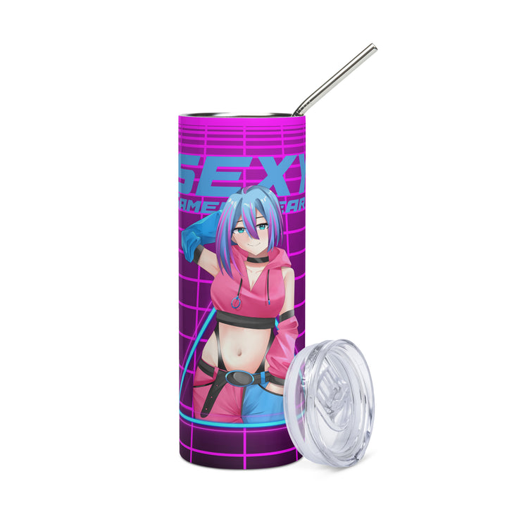 Sexy Gamer Gear VanoraDarkWolf Anime Girl Steel Tumbler
