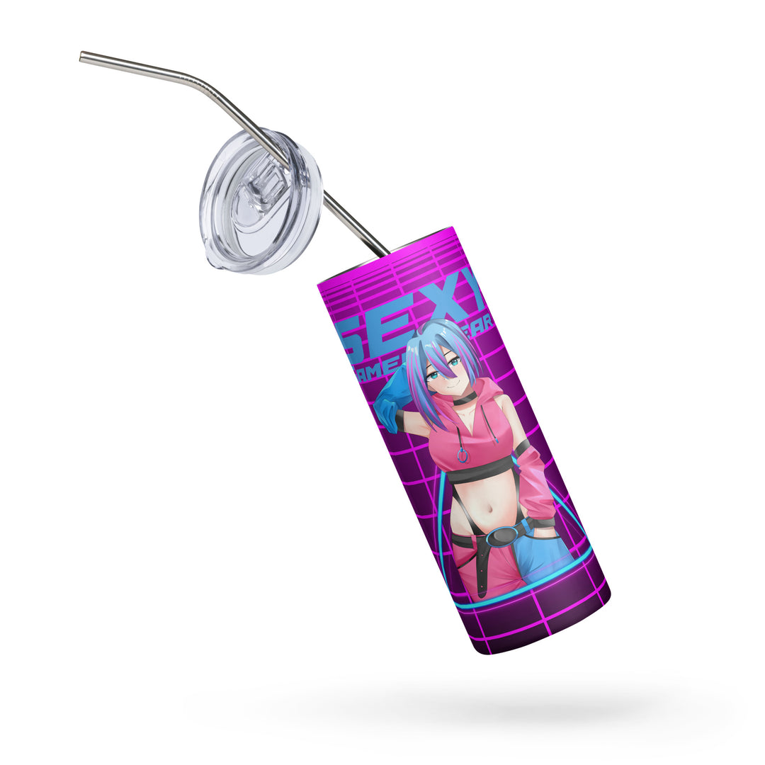 Sexy Gamer Gear VanoraDarkWolf Anime Girl Steel Tumbler