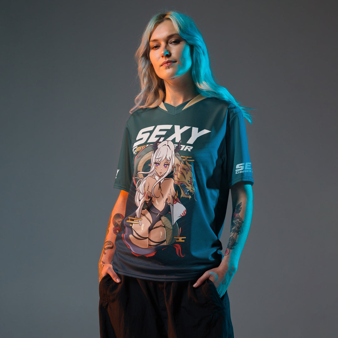 Sexy Gamer Gear Year Of The Dragon Gaming Jersey Anime Gaming Apparel 5