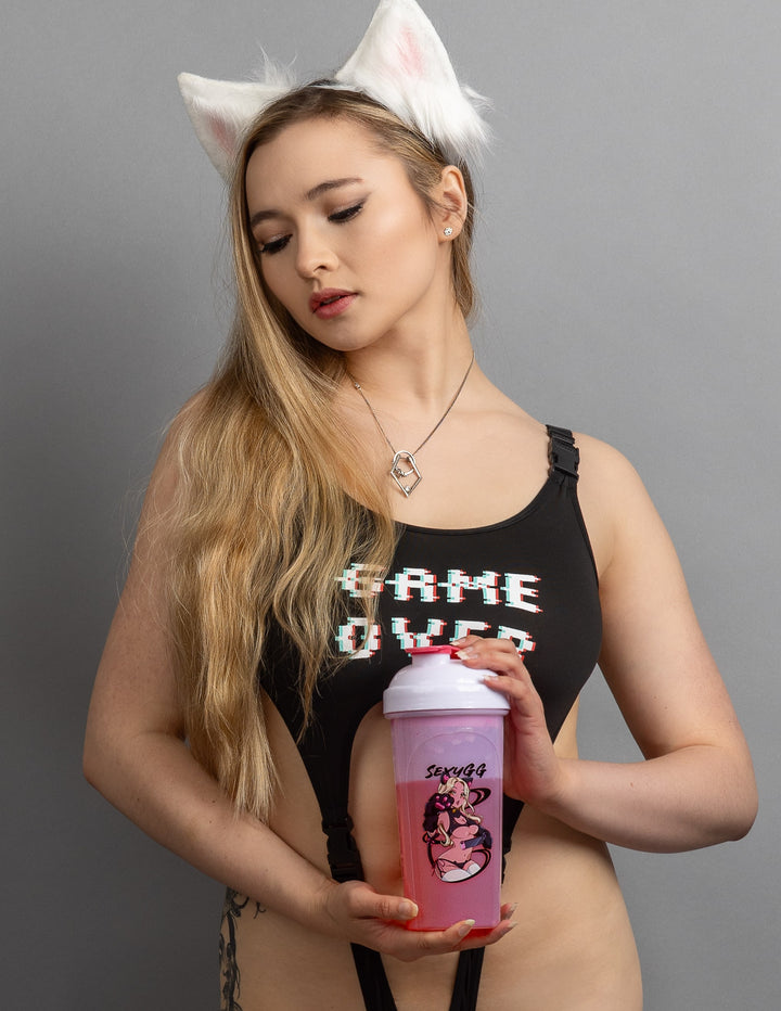 SexyGG Bad Kitty Waifu Cup Anime Shaker Bottle For Gamers